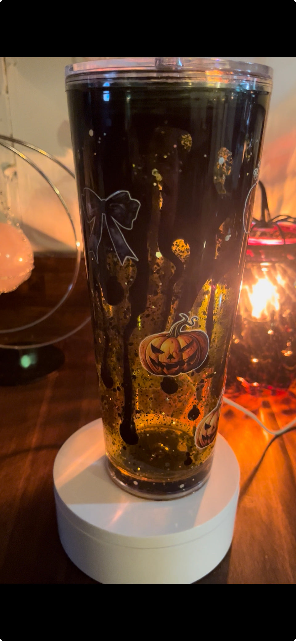 24oz Premade Snowglobe Tumbler
