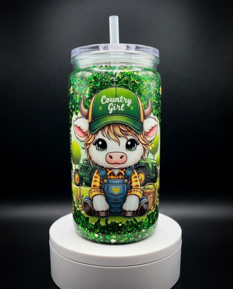 16oz Premade Snowglobe Tumbler