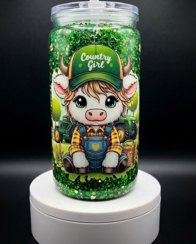 16oz Premade Snowglobe Tumbler