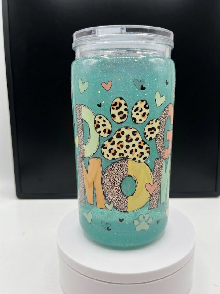 16oz premade snowglobe tumbler