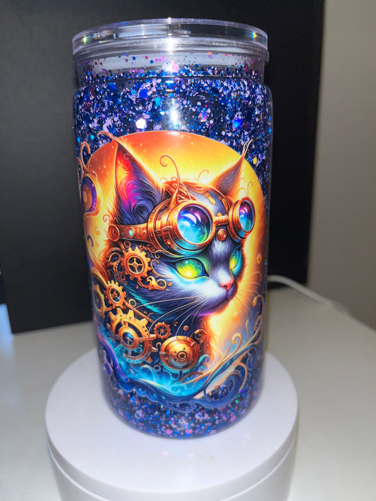 16 oz Premade Snowglobe Tumbler