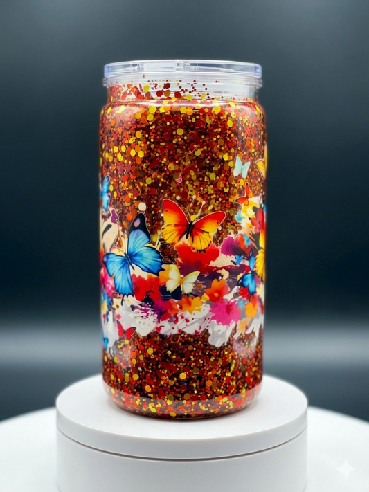 16oz premade snow globe tumbler