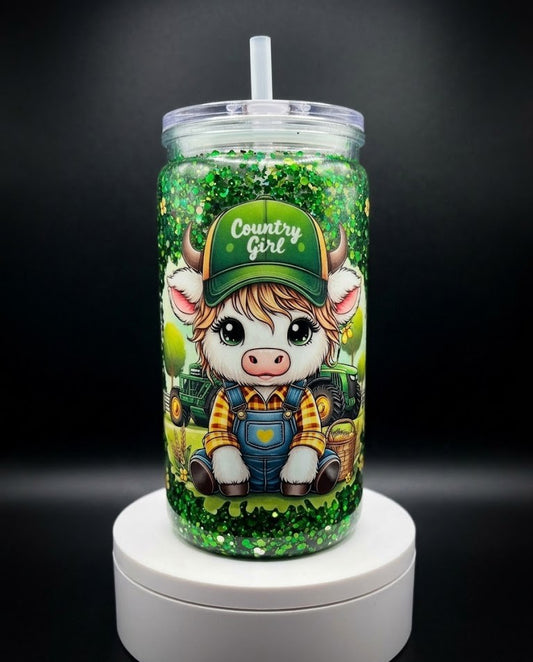 16oz Premade Snowglobe Tumbler