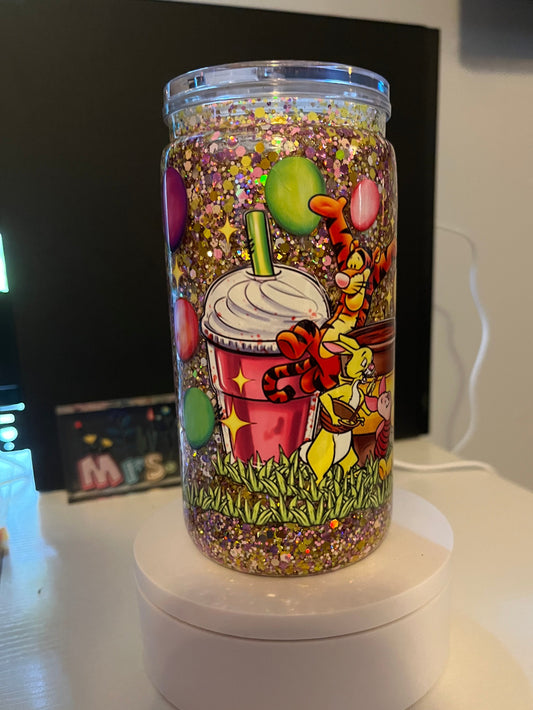 16oz premade snow globe tumbler