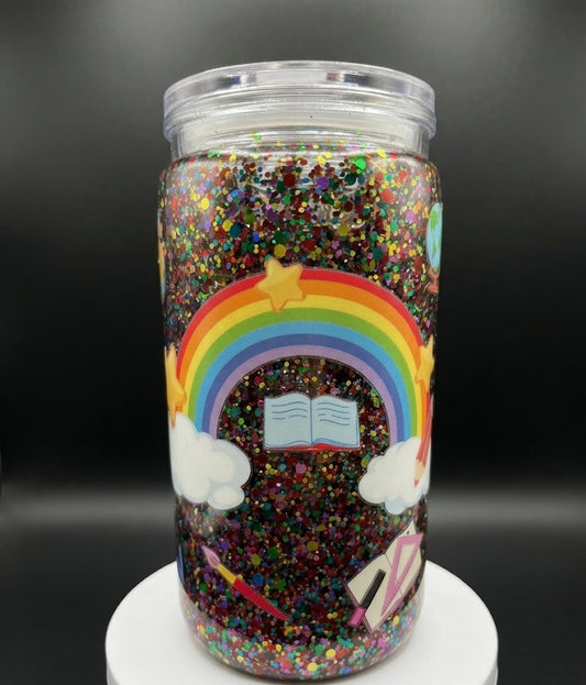 16oz Premade snowglobe tumbler