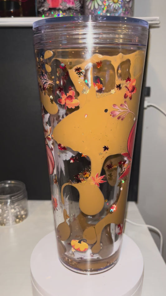 24oz Premade Snowglobe Tumbler