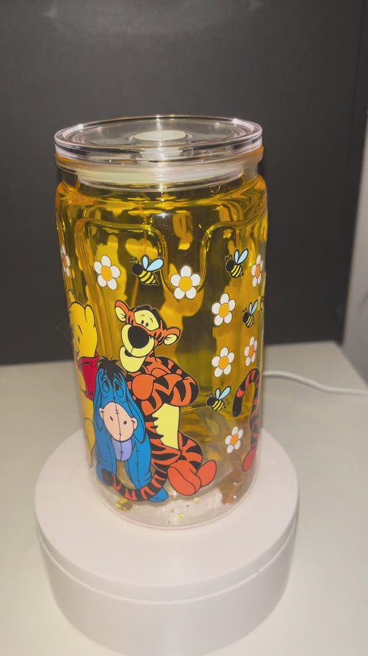 16oz honey drip snowglobe tumbler